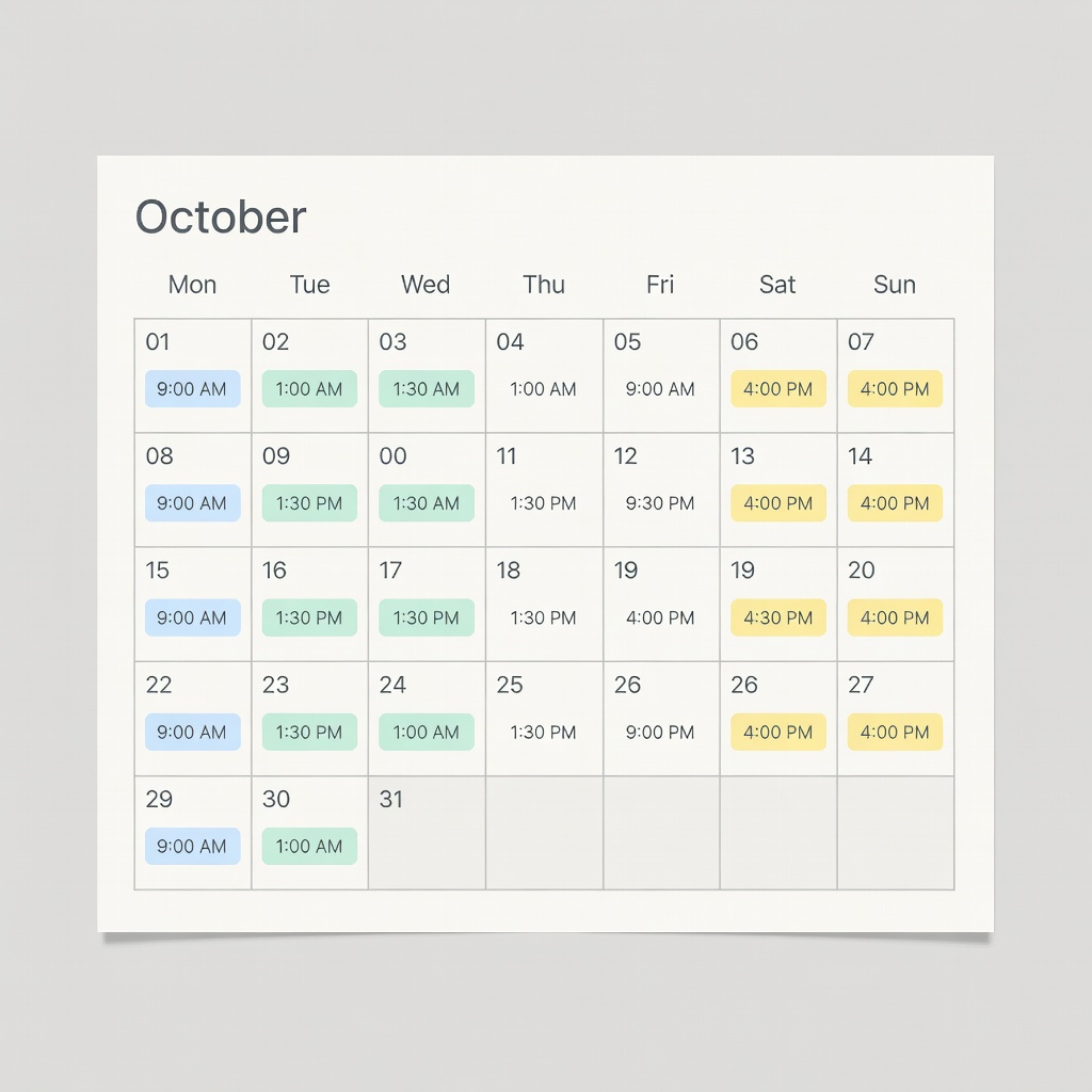 予約カレンダー